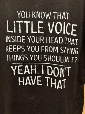 Black Graphic Tee - 'Little Voice'